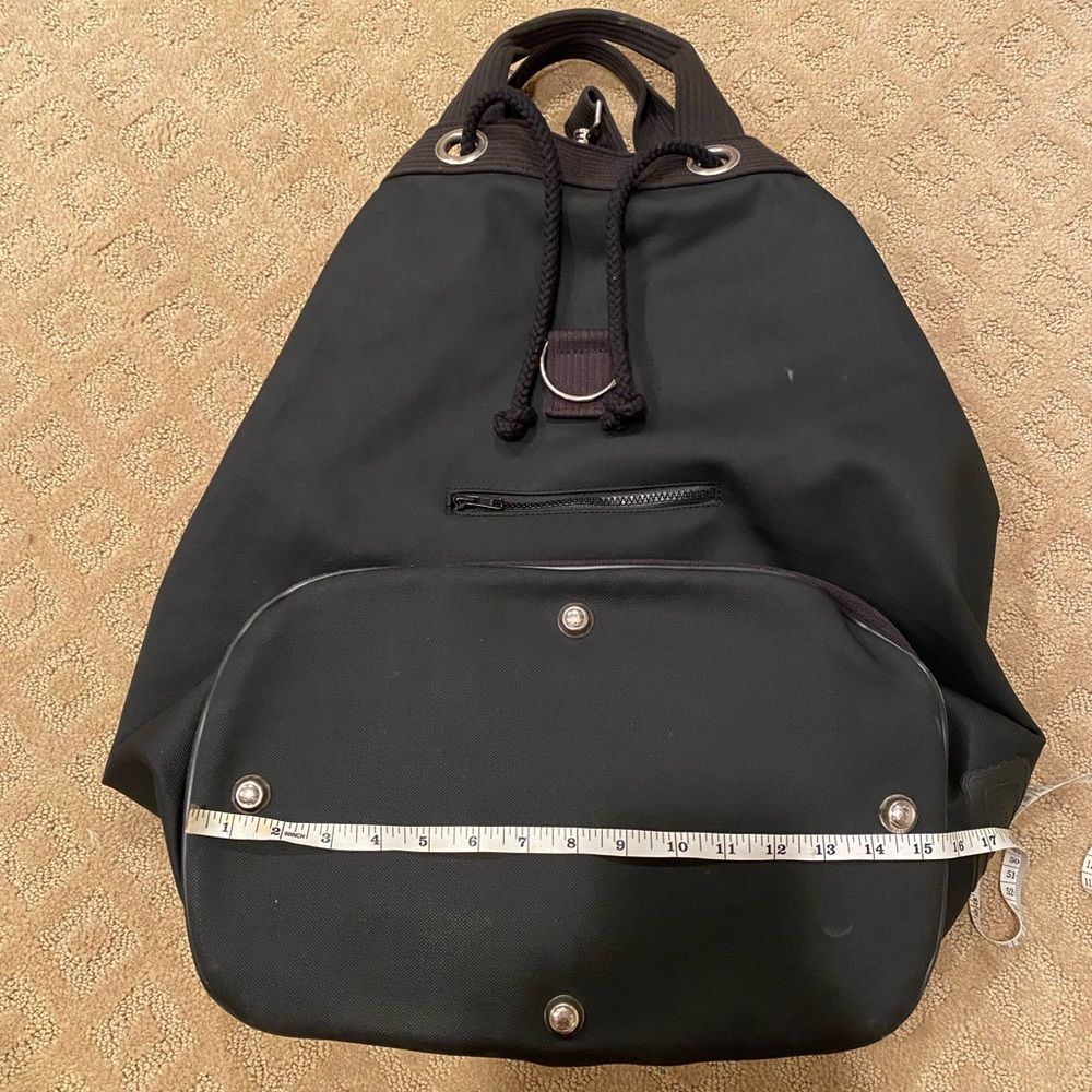 Extra Large Vintage 1990s Lacoste Travel Weekender Luggage Backpack- Black - Picture 10 of 13